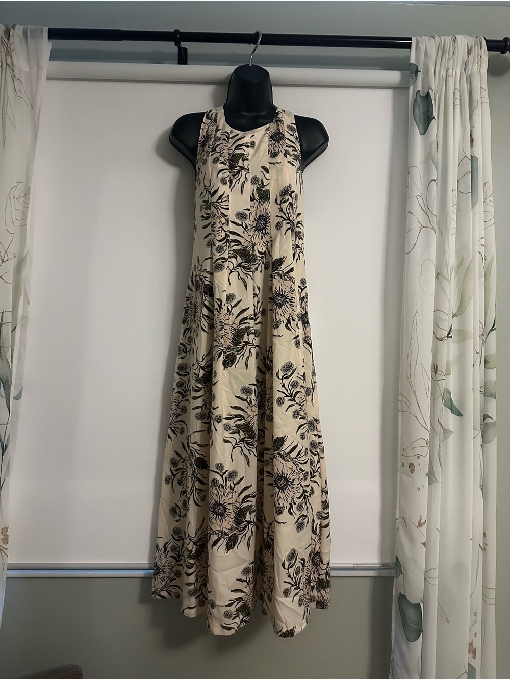 Madewell Painted Bloom Midi Dress T-Back size 2